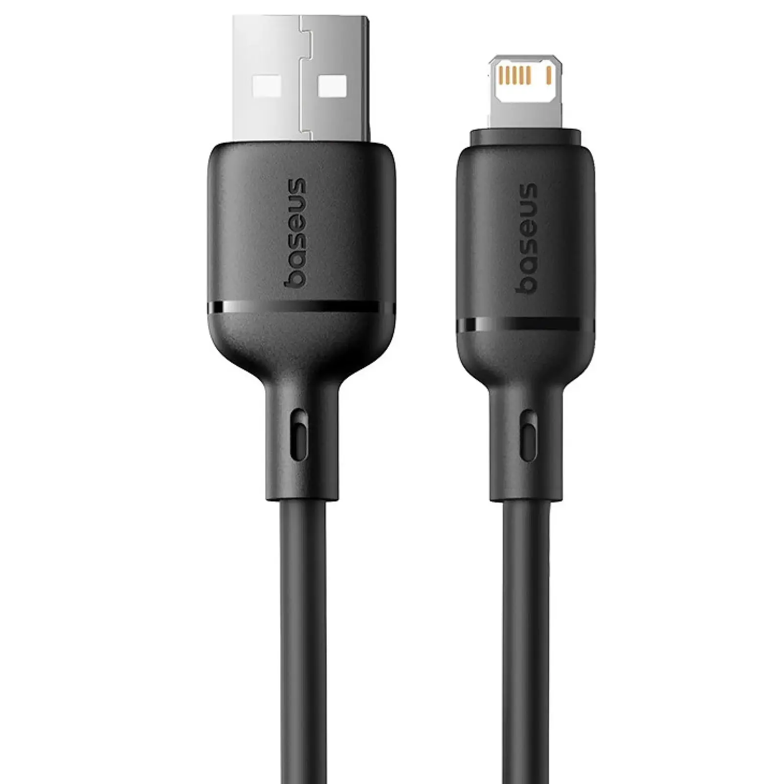 Дата кабель Baseus Foamed Silicone USB to Lightning 2.4A (1m) (E04269), Cosmic Black, купити оптом з доставкою