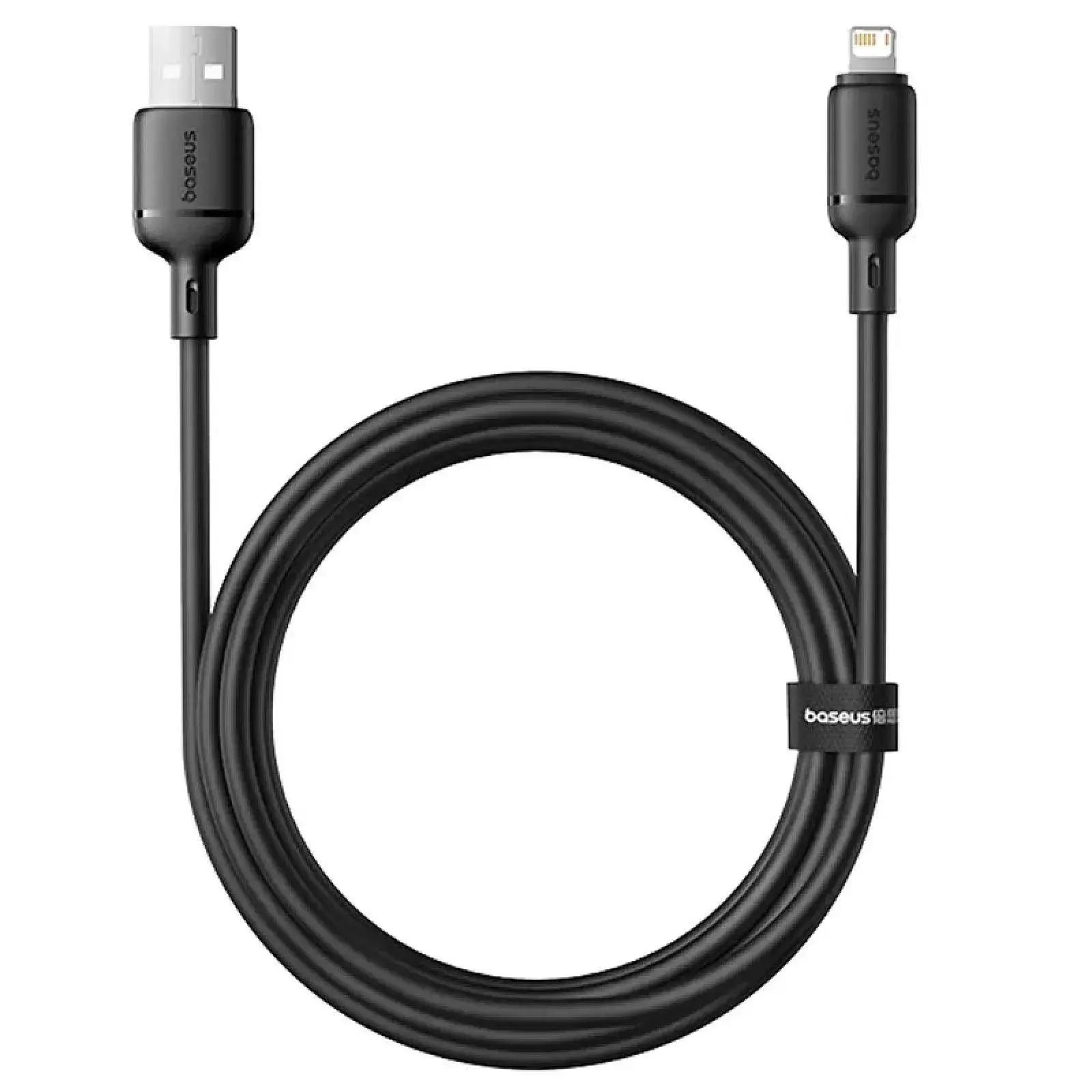Дата кабель Baseus Foamed Silicone USB to Lightning 2.4A (1m) (E04269), Cosmic Black 3, купити оптом з доставкою