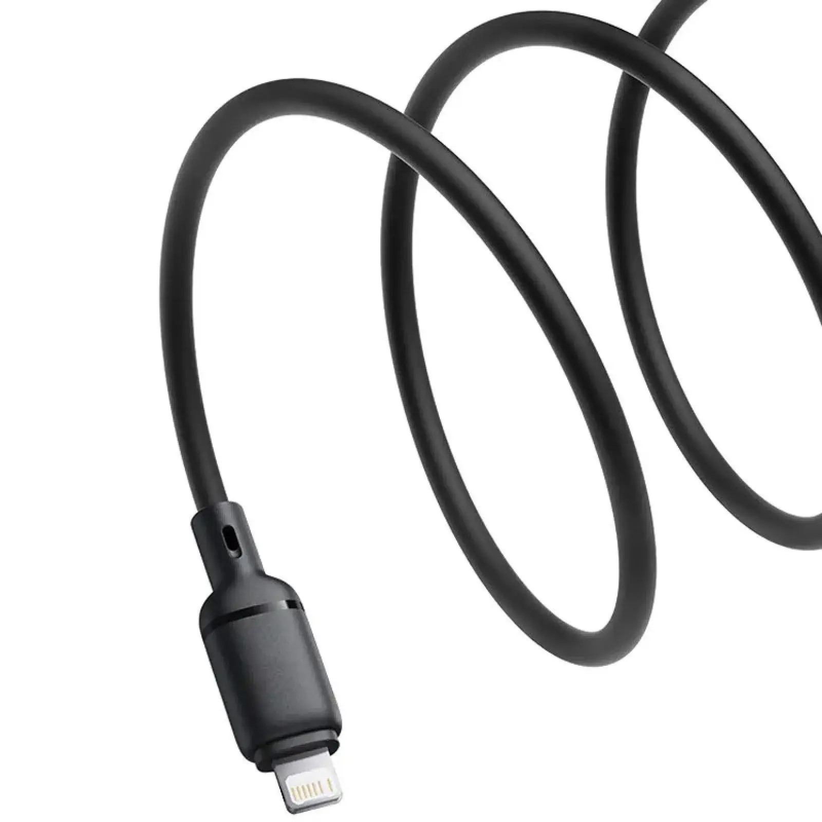 Дата кабель Baseus Foamed Silicone USB to Lightning 2.4A (1m) (E04269), Cosmic Black 4, купити оптом з доставкою