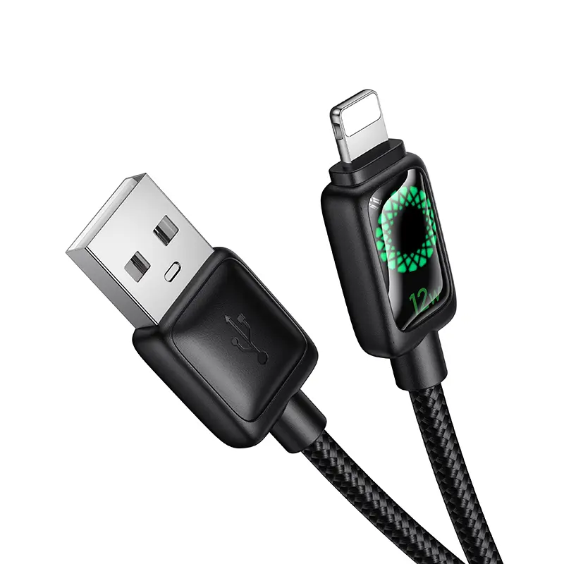 Дата кабель Hoco U146 Mundo USB to Lightning 12W (1.2m), Black 1, купить оптом с доставкой