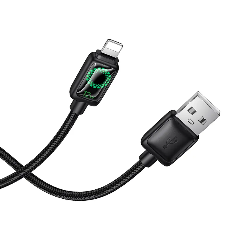 Дата кабель Hoco U146 Mundo USB to Lightning 12W (1.2m), Black 3, купить оптом с доставкой