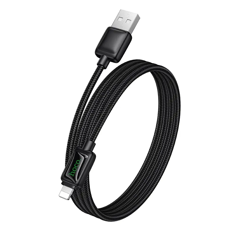 Дата кабель Hoco U146 Mundo USB to Lightning 12W (1.2m), Black 4, купить оптом с доставкой