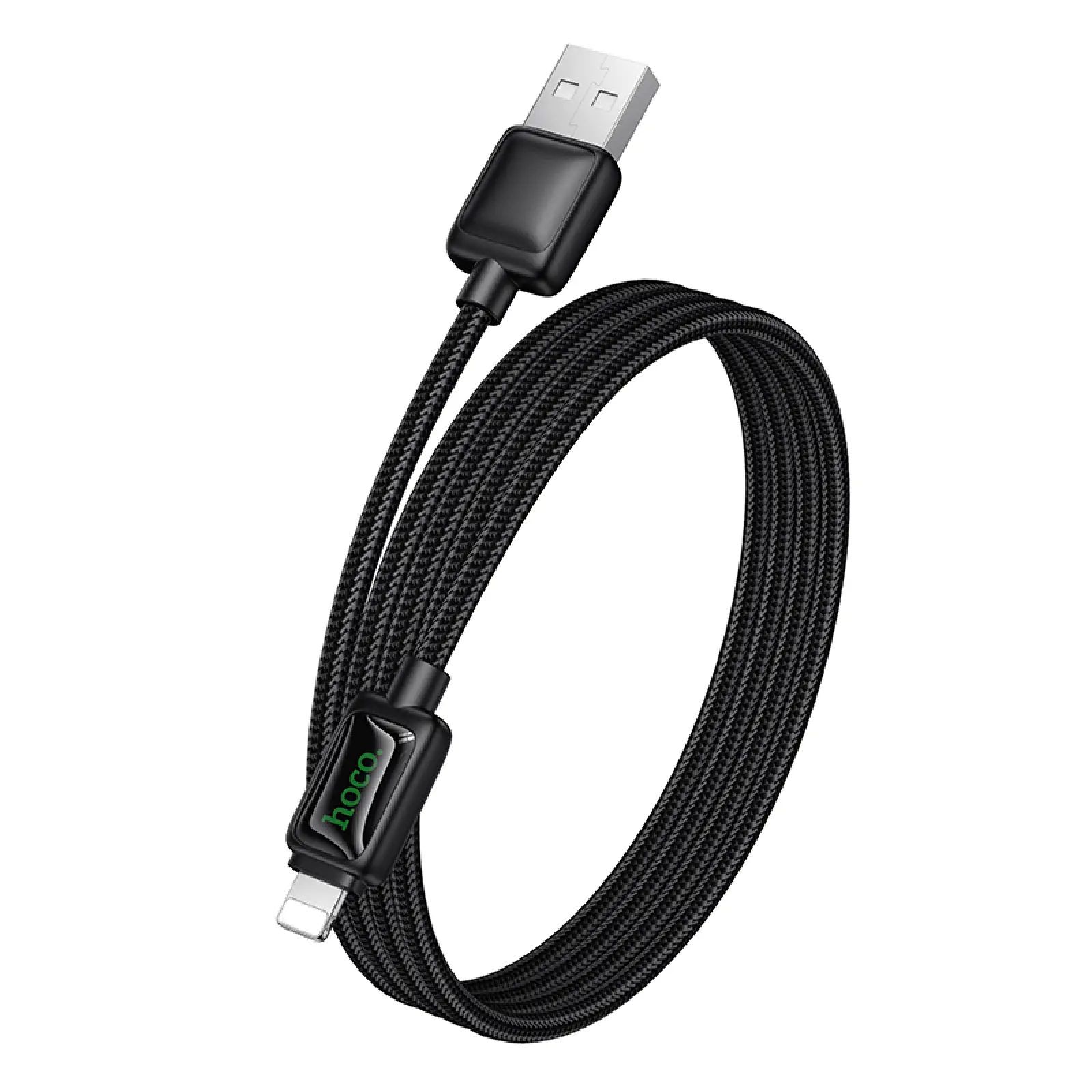 Дата кабель Hoco U146 Mundo USB to Lightning 12W (1.2m), Black 4, купить оптом с доставкой