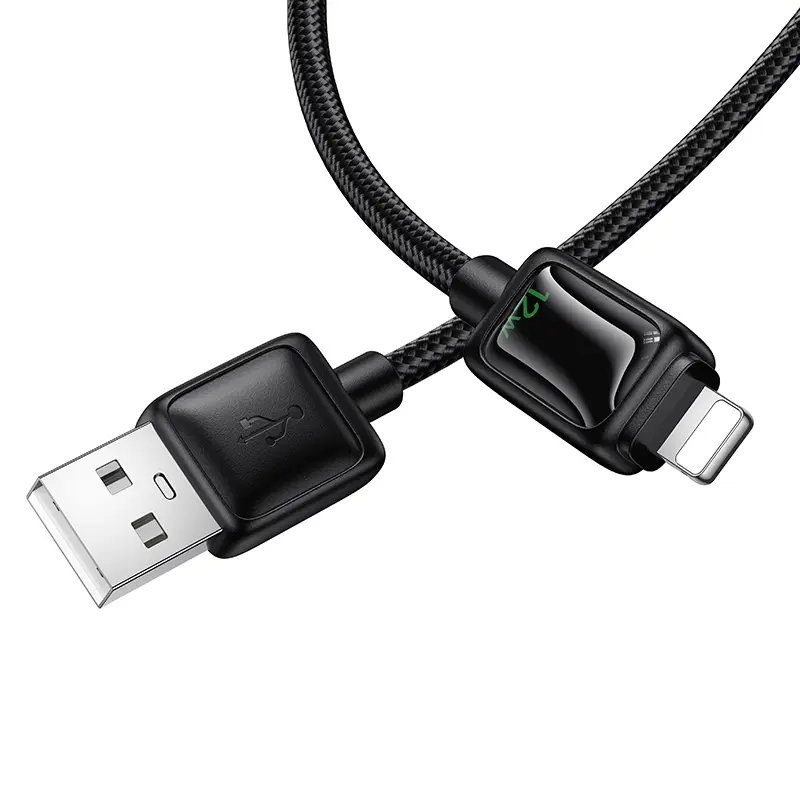 Дата кабель Hoco U146 Mundo USB to Lightning 12W (1.2m), Black 6, купить оптом с доставкой
