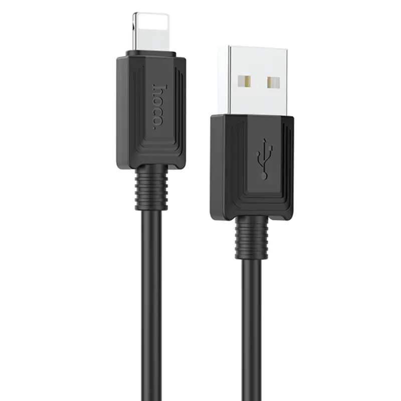 Дата кабель Hoco X73 Ferry USB to Lightning 2.4A (1m), Black, купити оптом з доставкою