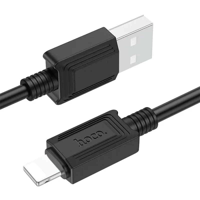 Дата кабель Hoco X73 Ferry USB to Lightning 2.4A (1m), Black 2, купити оптом з доставкою