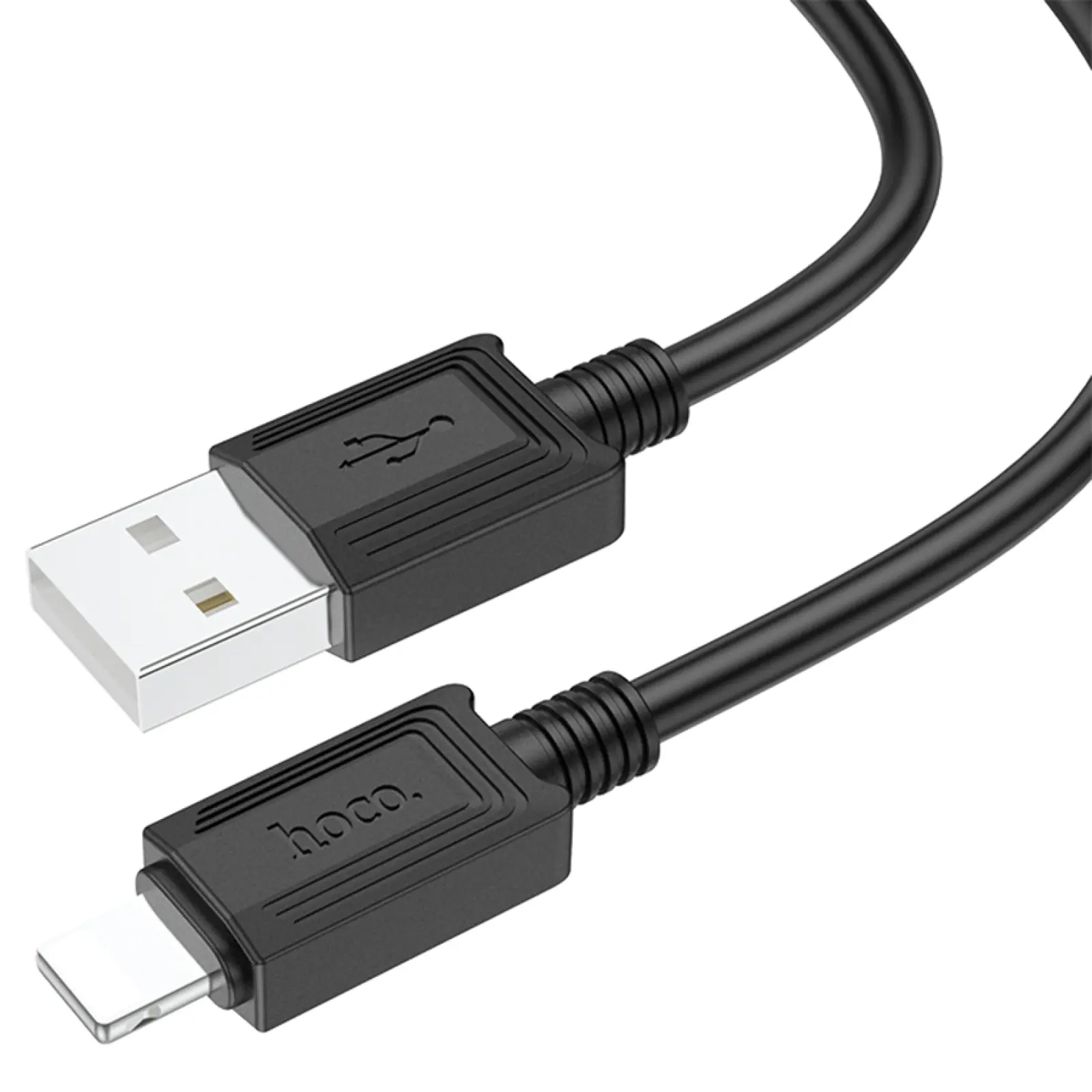 Дата кабель Hoco X73 Ferry USB to Lightning 2.4A (1m), Black 3, купити оптом з доставкою