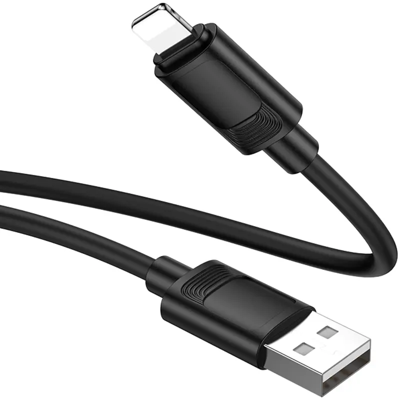 Дата кабель Hoco X122 Benefit USB to Lightning 2.4A (1m), Black 2, купити оптом з доставкою