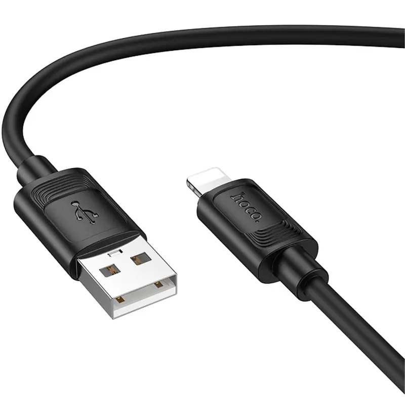 Дата кабель Hoco X122 Benefit USB to Lightning 2.4A (1m), Black 3, купити оптом з доставкою