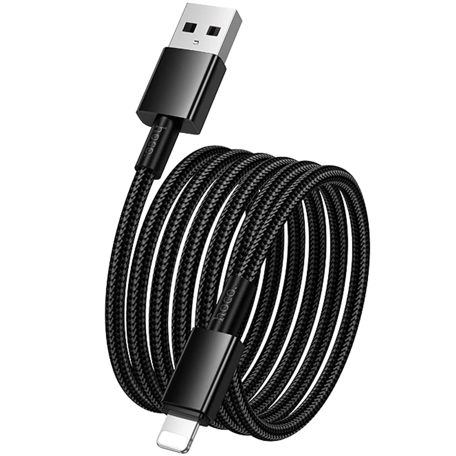 Дата кабель Hoco X119 Energy USB to Lightning 2.4A (1m), Black 4, купить оптом с доставкой