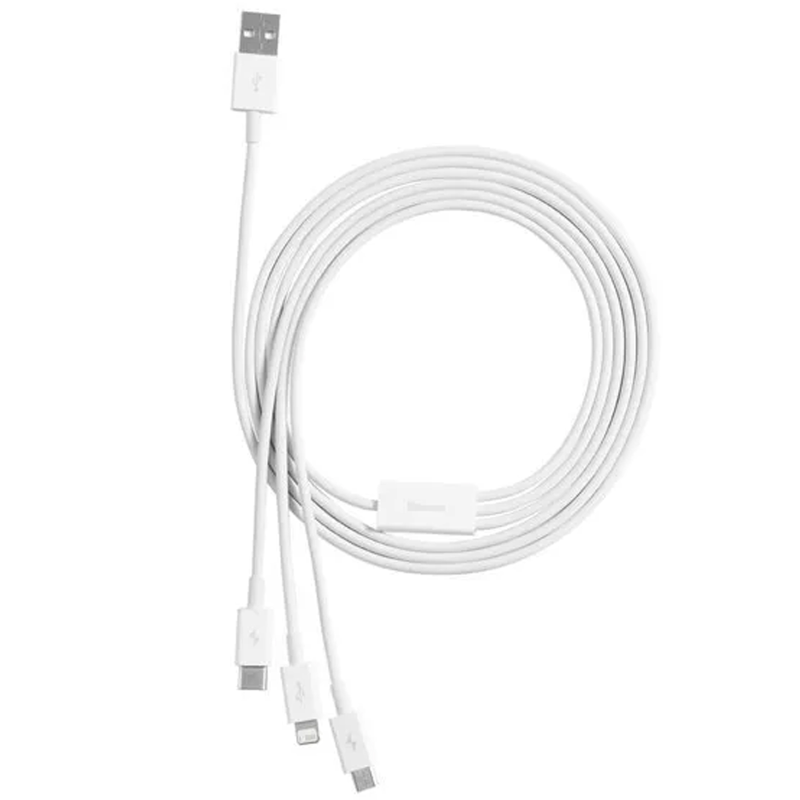 Дата кабель Baseus Superior Series USB to MicroUSB-Lightning-Type-C 3.5A (1.5m) (CAMLTYS), Stellar White 2, купить оптом с доставкой