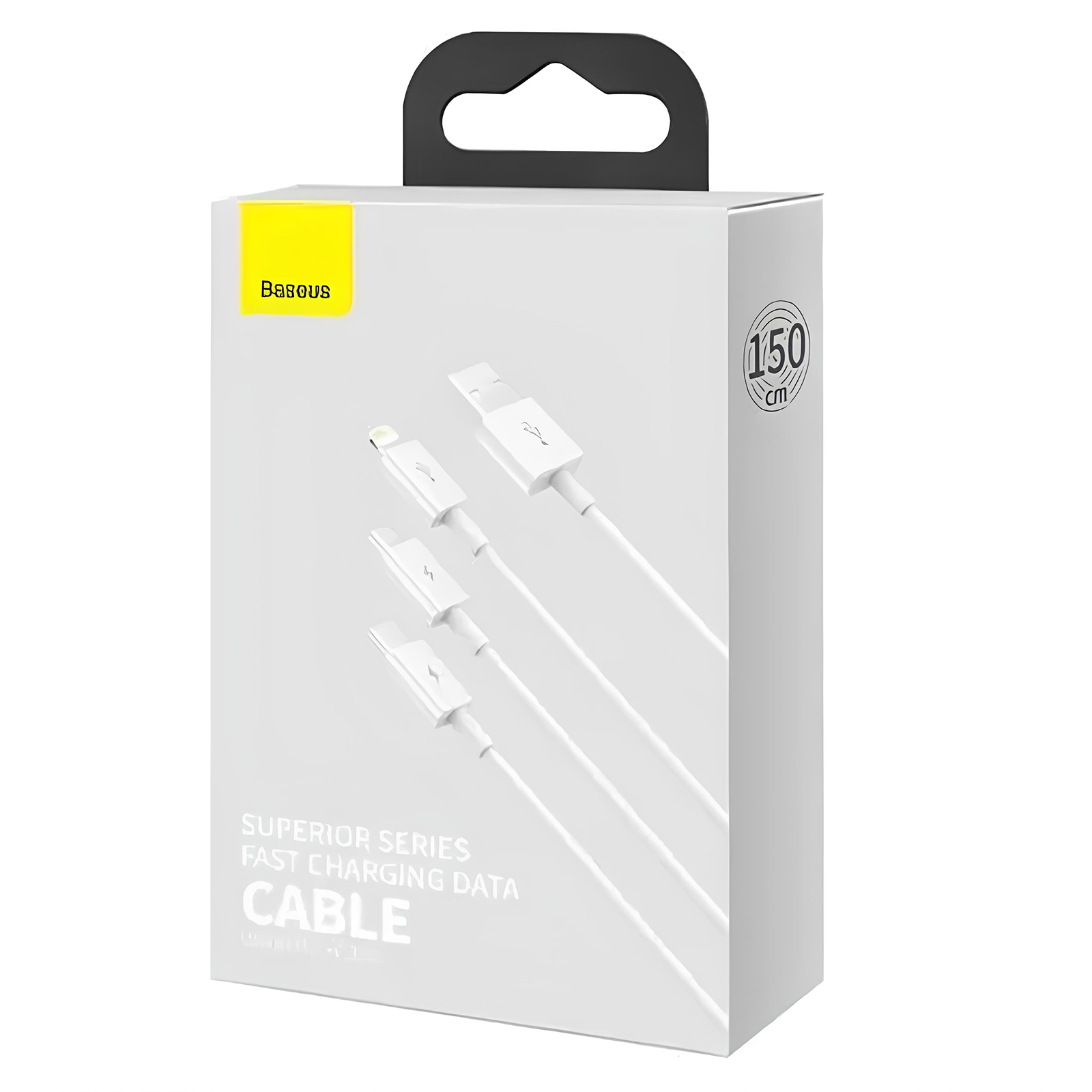 Дата кабель Baseus Superior Series USB to MicroUSB-Lightning-Type-C 3.5A (1.5m) (CAMLTYS), Stellar White 4, купить оптом с доставкой