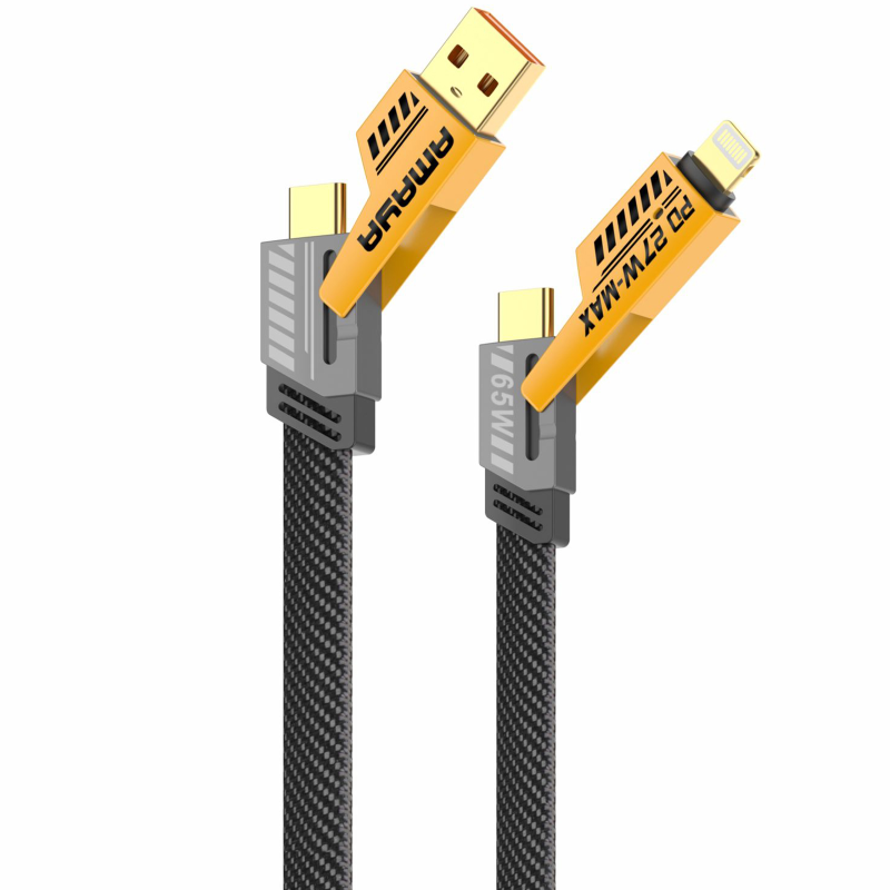 Дата кабель Amaya ACD-X31 4in1 Type-C/USB to Lightning/Type-C 65W (1.2m), купити оптом з доставкою