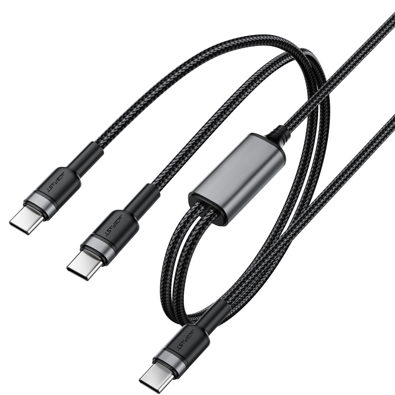 Дата кабель Acefast C22-02 2in1 Type-C to Type-C/Type-C 100W (1.2m) на малюнкі №5