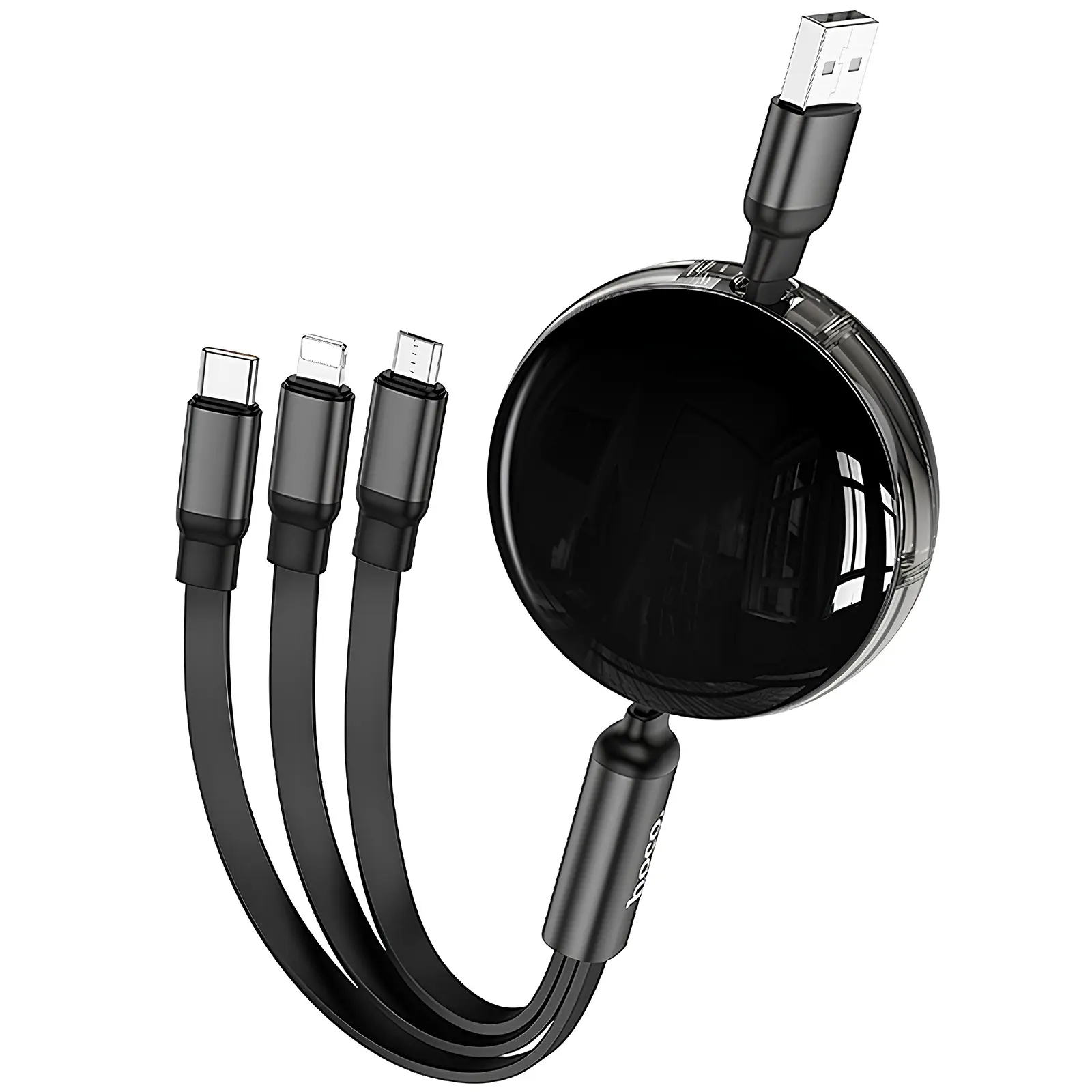 Дата кабель Hoco X78 Easy pull storage 3in1 (1m), купити оптом з доставкою