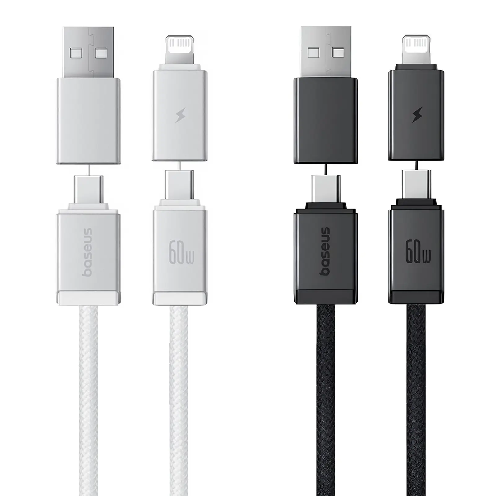 Дата кабель Baseus Versatile Two-for-Two USB/Type-C to Type-C/Lightning 60W (2m) (P10383000), купить оптом с доставкой