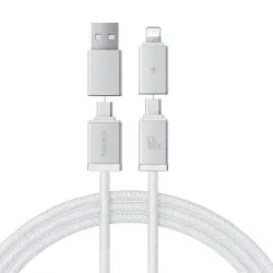 Дата кабель Baseus Versatile Two-for-Two USB/Type-C to Type-C/Lightning 60W (2m) (P10383000)