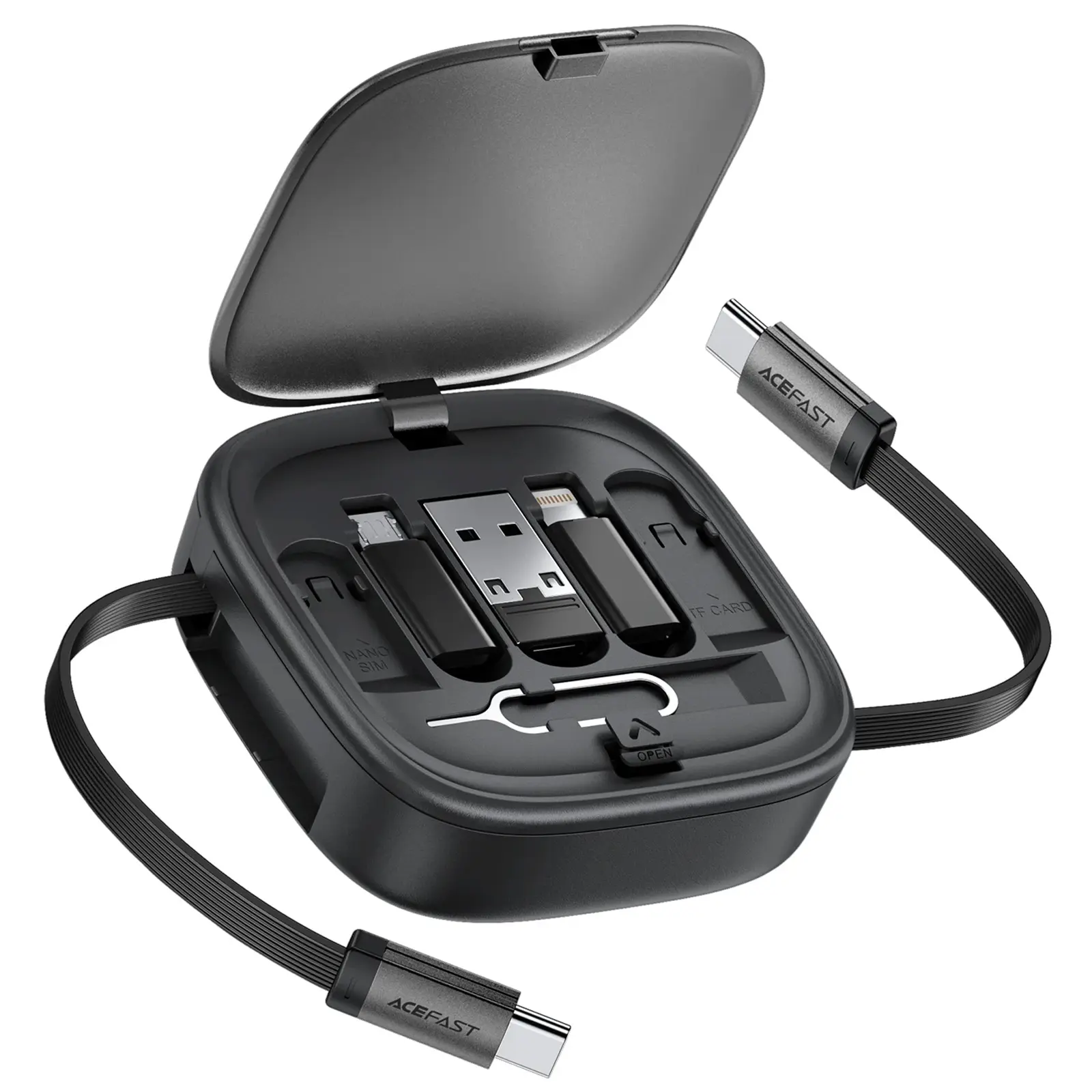 Дата кабель Acefast J3 box 5-in-1 60W (0.95m), купити оптом з доставкою