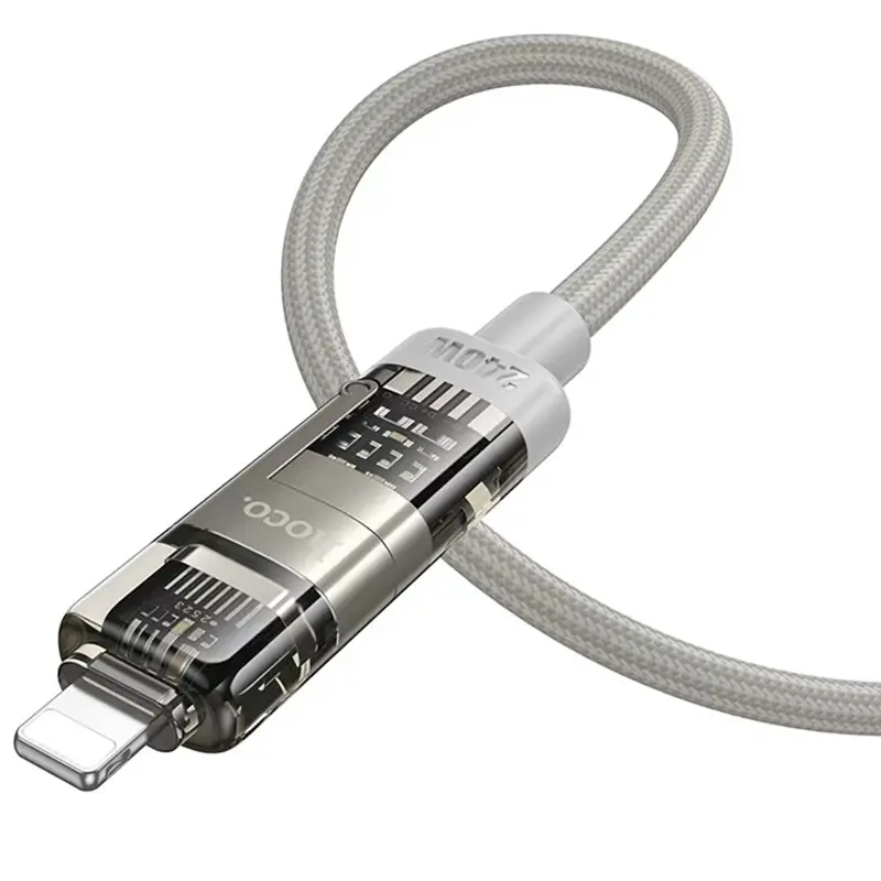 Дата кабель Hoco U151 Goldsmith 4in1 Type-C to USB/Type-C to Lightning 240W (1.2m), Gray 2, купить оптом с доставкой