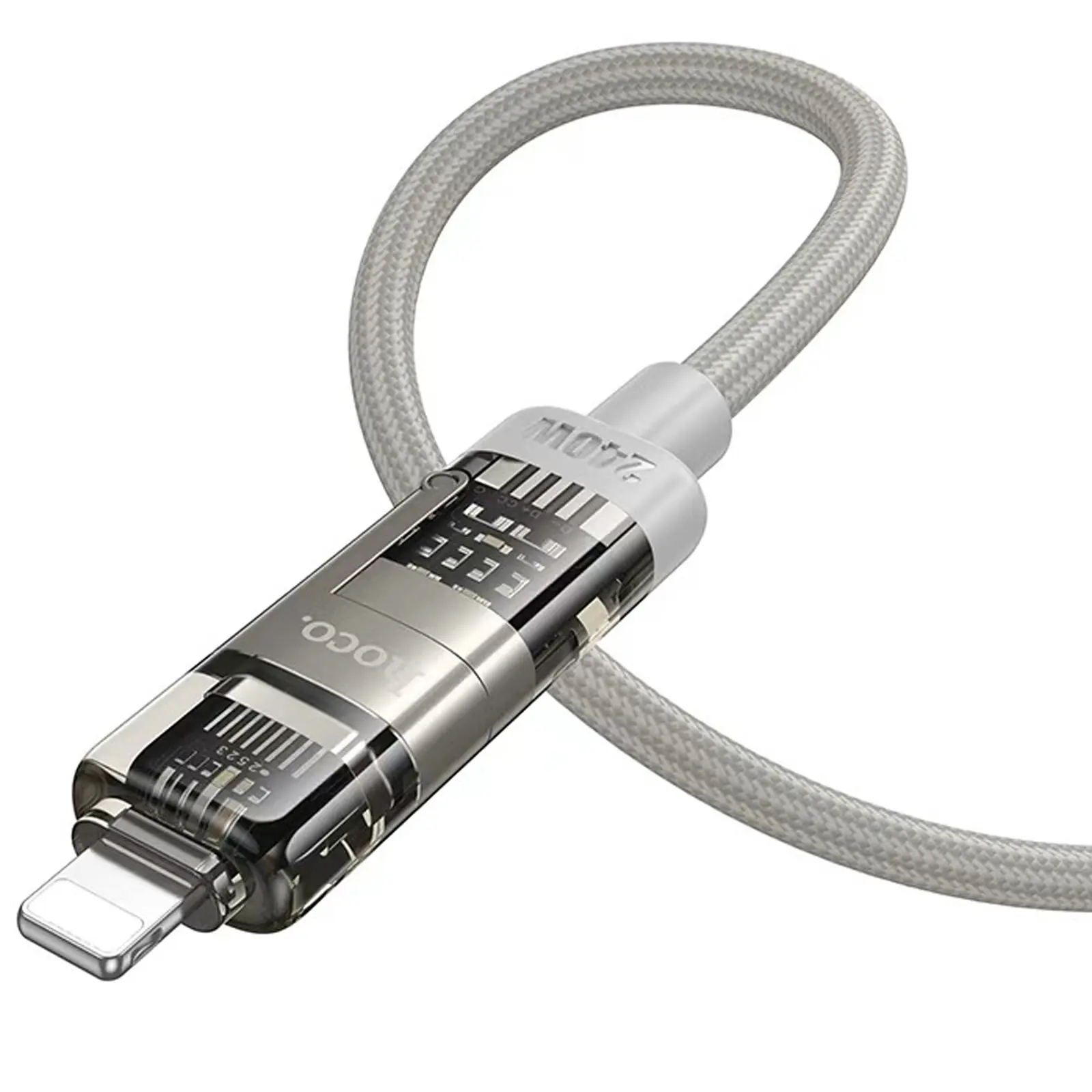 Дата кабель Hoco U151 Goldsmith 4in1 Type-C to USB/Type-C to Lightning 240W (1.2m), Gray 2, купить оптом с доставкой