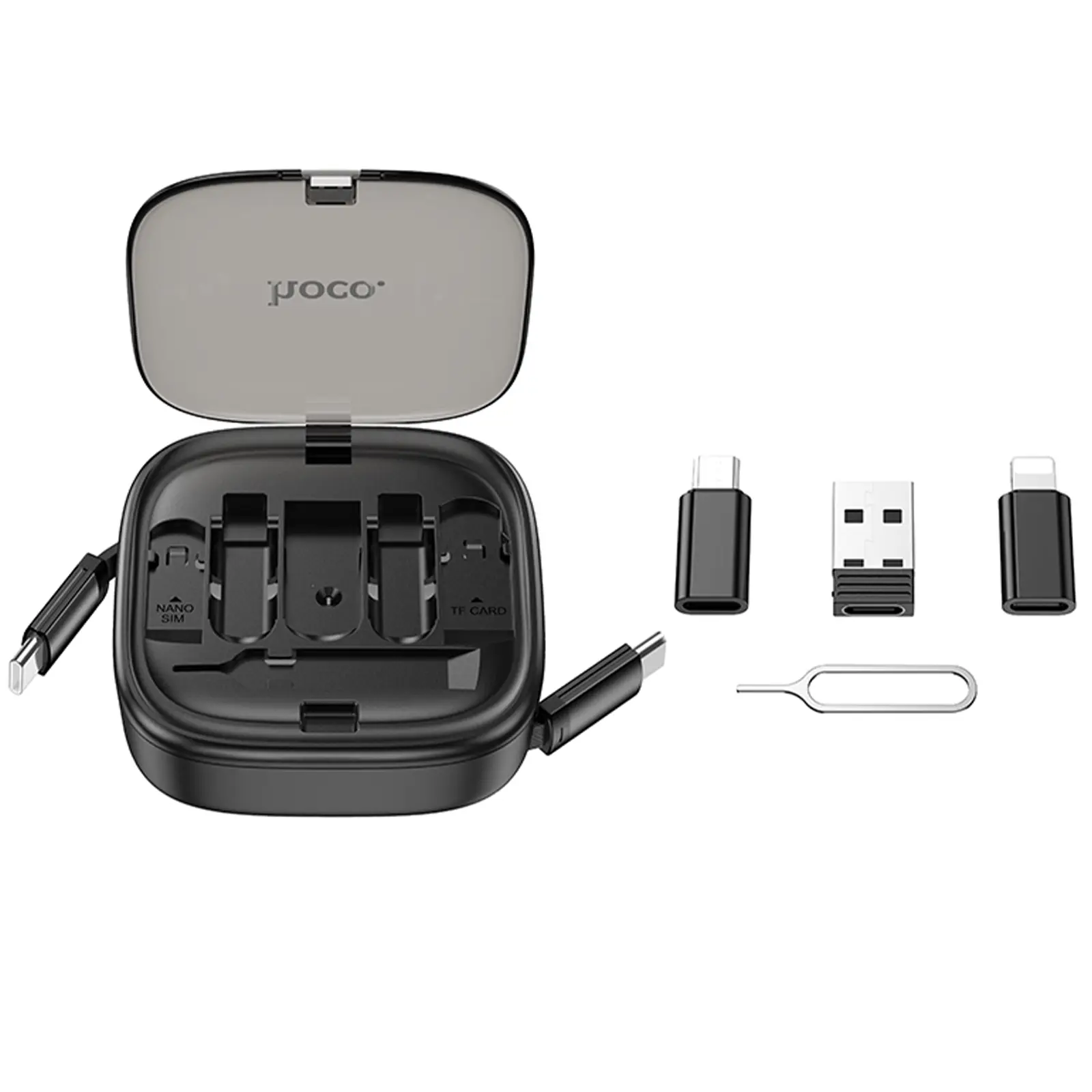 Дата кабель Hoco U140 with cable set 5in1 60W (0.95m), Black 4, купити оптом з доставкою