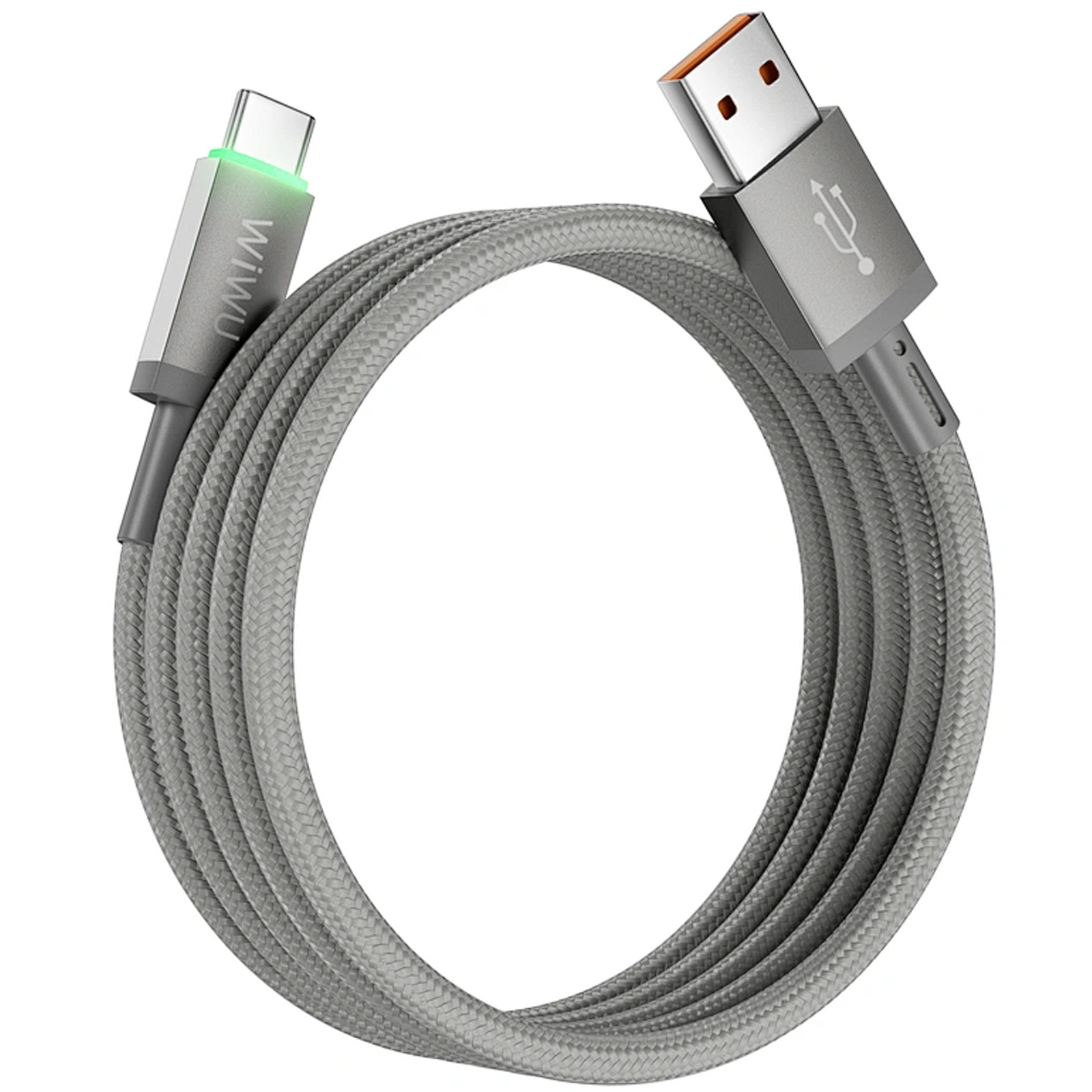 Дата кабель WIWU C082 Maglink USB to Type-C 60W (1m), Grey 2, купити оптом з доставкою