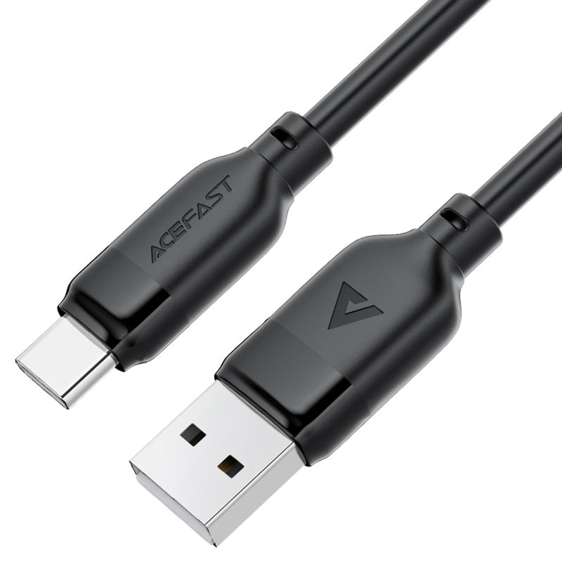 Дата кабель Acefast C16-04 USB to Type-C 3A (1.2m), Black 1, купити оптом з доставкою