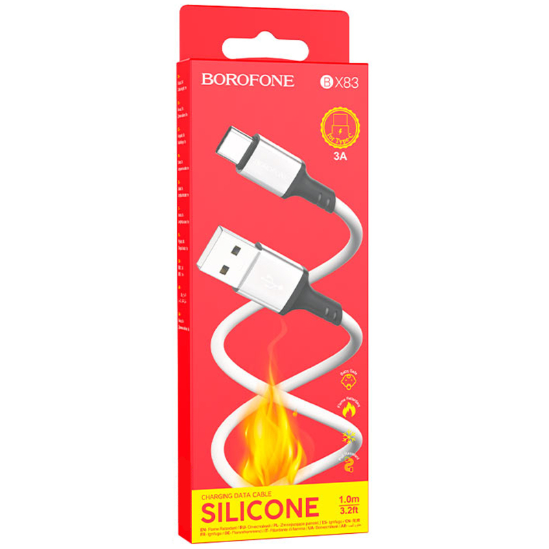 Дата кабель Borofone BX83 Famous USB to Type-C 3A (1m) на картинке №4
