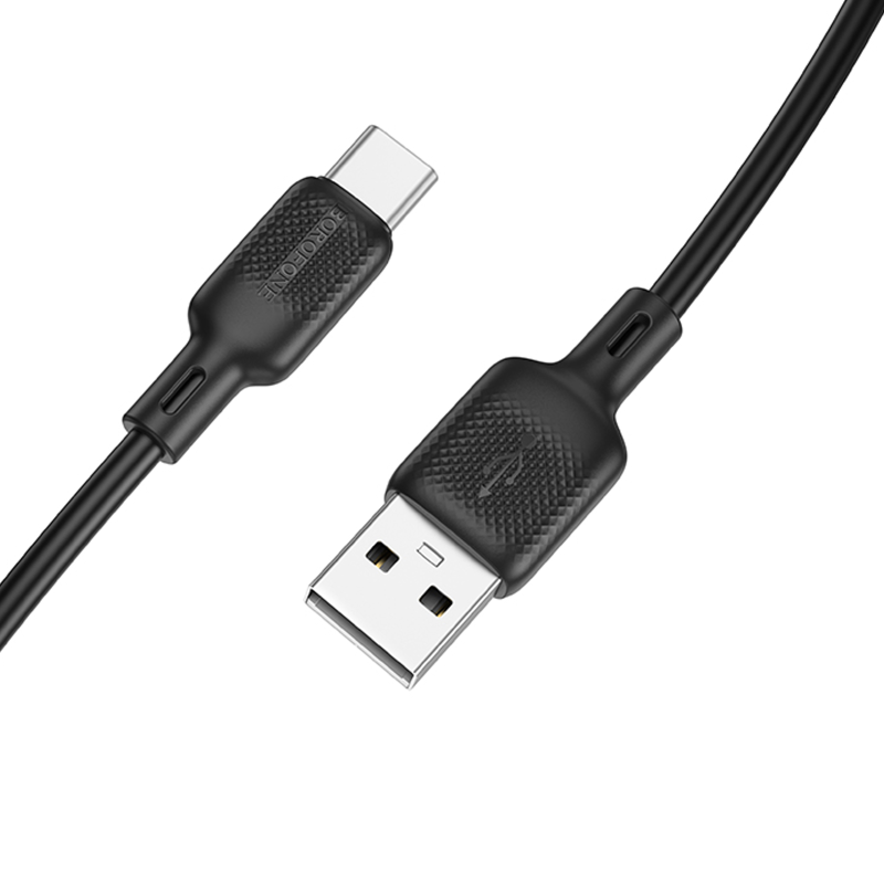 Дата кабель Borofone BX113 Lenny USB to Type-C 3A (1m), Black 2, купить оптом с доставкой