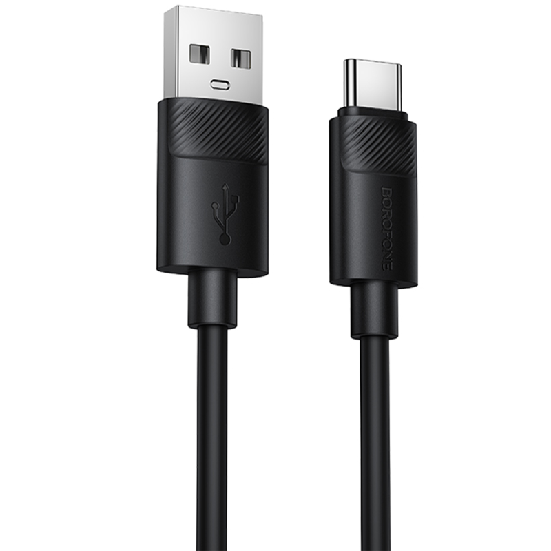 Дата кабель Borofone BX123 Leya USB to Type-C 36W (1m), Black, купить оптом с доставкой