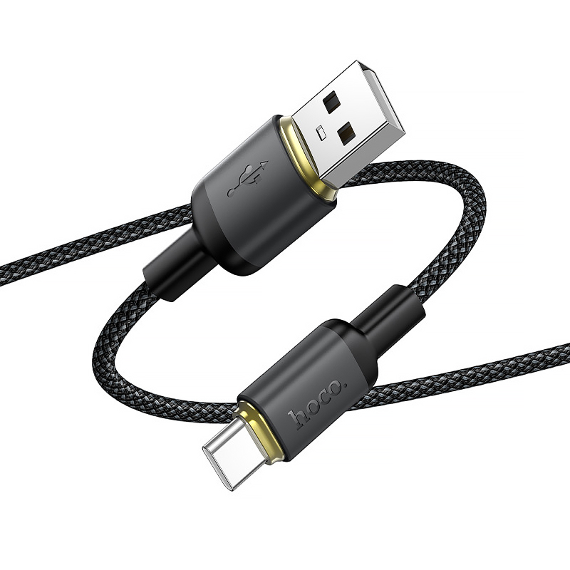 Дата кабель Hoco X128 Benefit USB to Type-C 36W (1m), Black 3, купить оптом с доставкой