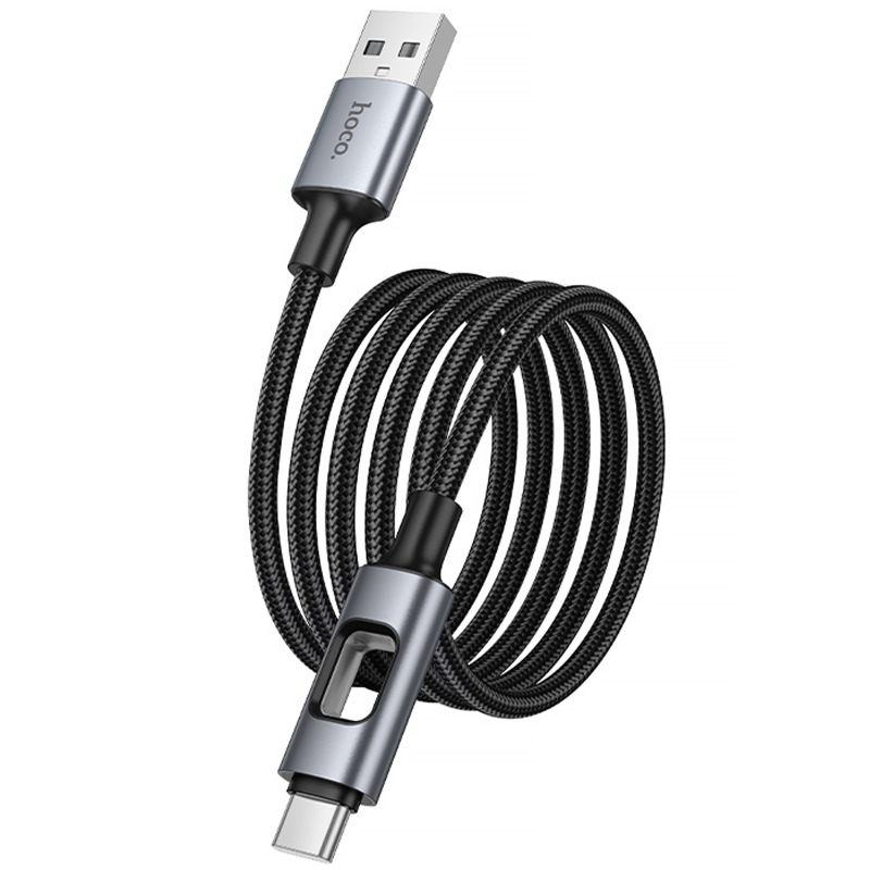 Уценка Дата кабель Hoco U144 New USB to Type-C 3A (1.2m), Вскрытая упаковка / Black 4, купить оптом с доставкой