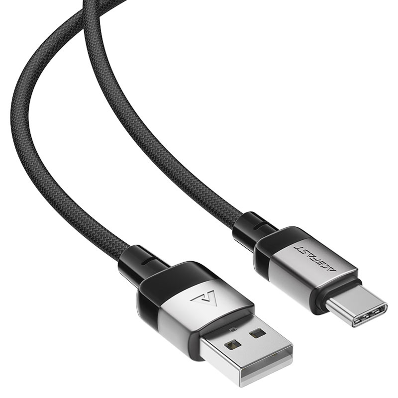 Дата кабель Acefast C9-04 USB to Type-C 3A (1.2m), Black 4, купить оптом с доставкой