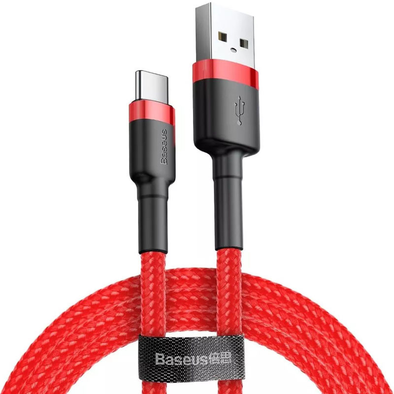 Дата кабель Baseus Cafule Type-C Cable 2A (2m) (CATKLF-C) на малюнкі №1