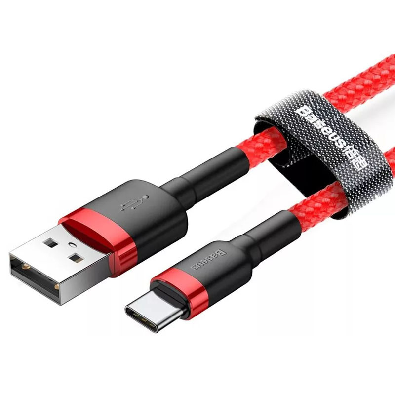 Дата кабель Baseus Cafule Type-C Cable 2A (2m) (CATKLF-C) на малюнкі №2