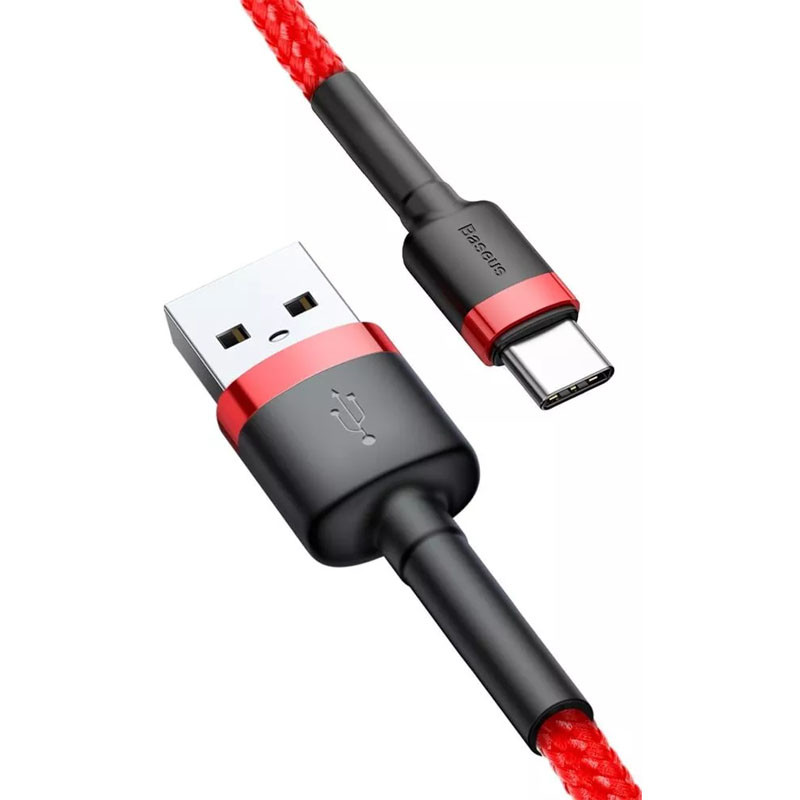 Дата кабель Baseus Cafule Type-C Cable 2A (2m) (CATKLF-C) на малюнкі №3