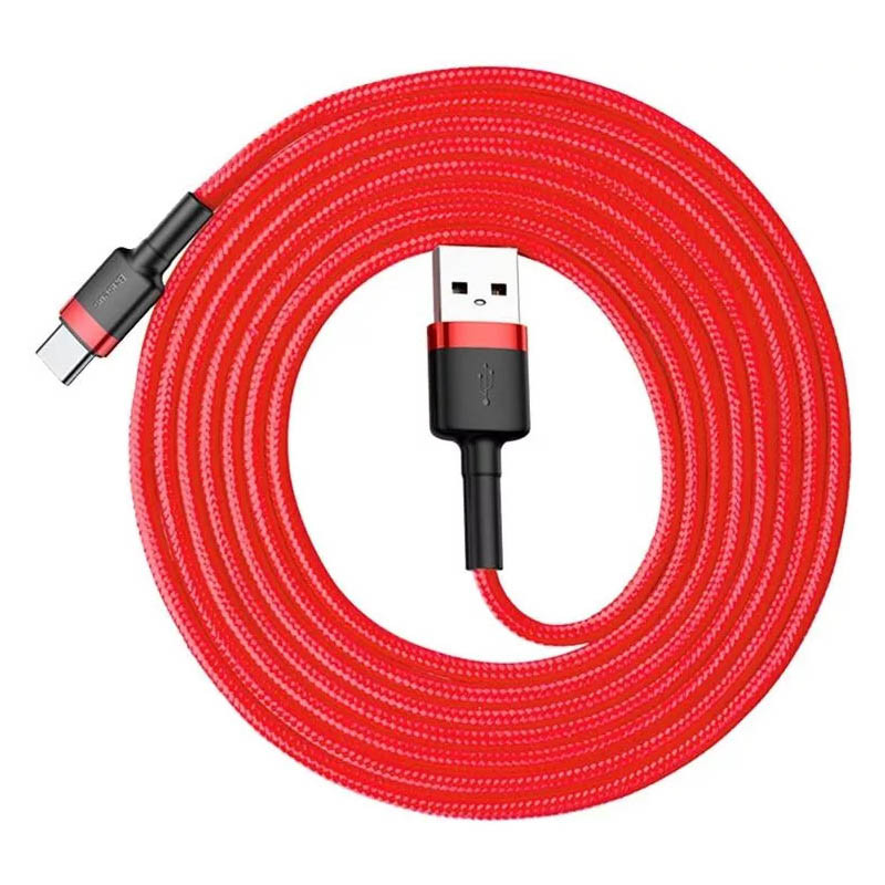 Дата кабель Baseus Cafule Type-C Cable 2A (2m) (CATKLF-C) на малюнкі №4