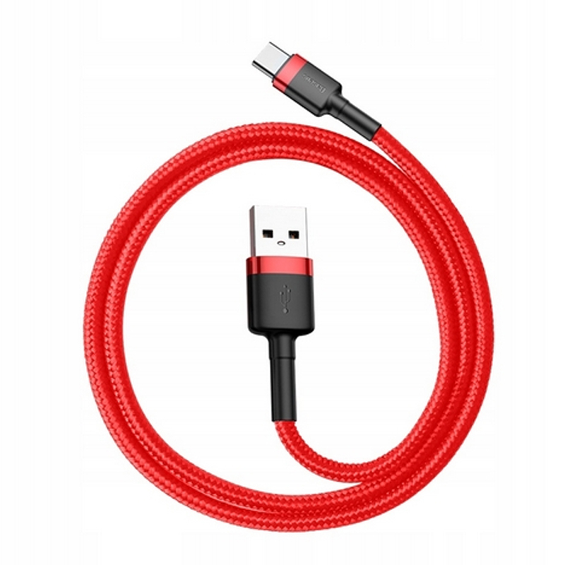 Дата кабель Baseus Cafule USB to Type-C Cable 3A (1m) (CATKLF-B) на картинке №3
