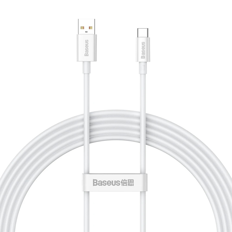 Дата кабель Baseus Superior Series Fast Charging USB to Type-C 100W (2m) (P10320102214), Moon White, купить оптом с доставкой