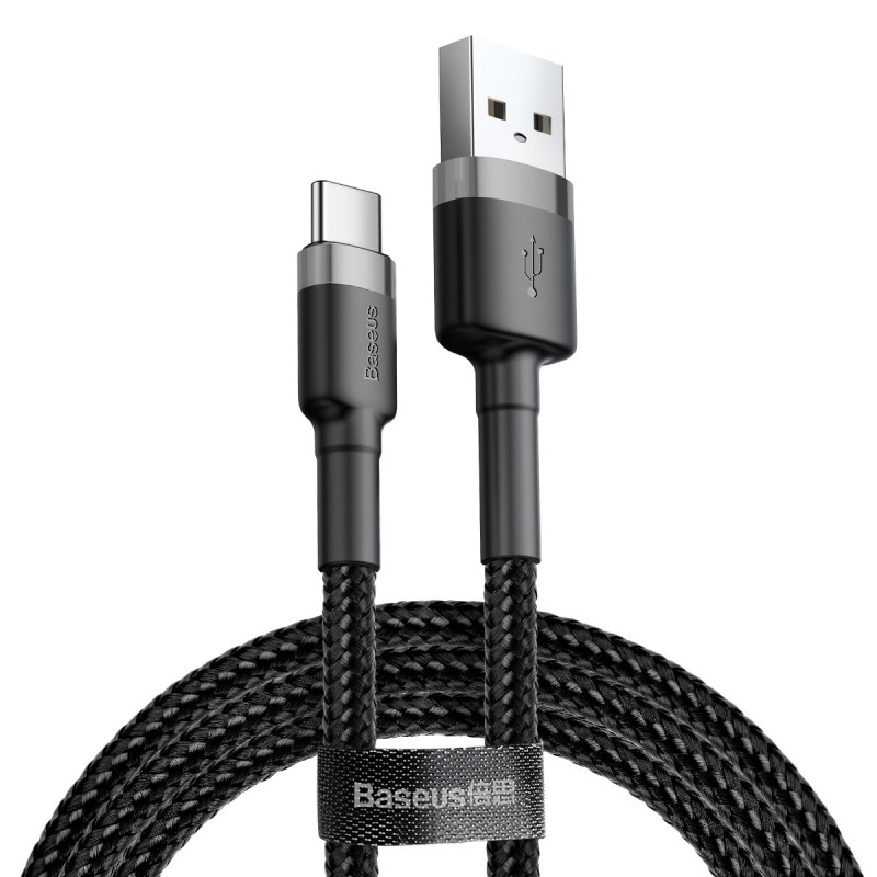 Дата кабель Baseus Cafule USB to Type-C Cable 3A (0.5m) (CATKLF-A) на картинке №1