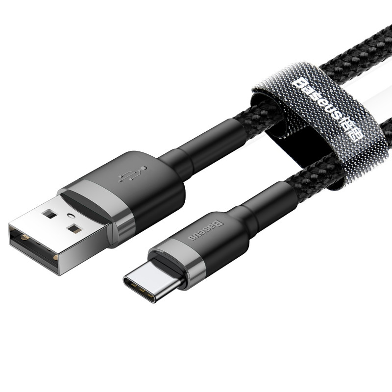 Дата кабель Baseus Cafule USB to Type-C Cable 3A (0.5m) (CATKLF-A) на картинке №3