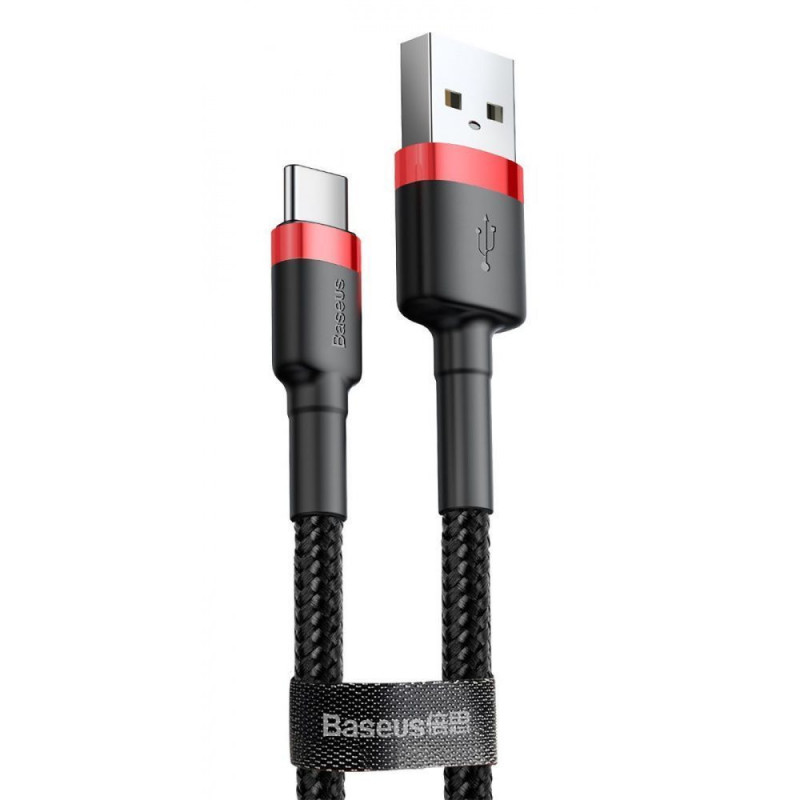 Дата кабель Baseus Cafule USB to Type-C Cable 2A (2m) (CATKLF-C) на картинке №1