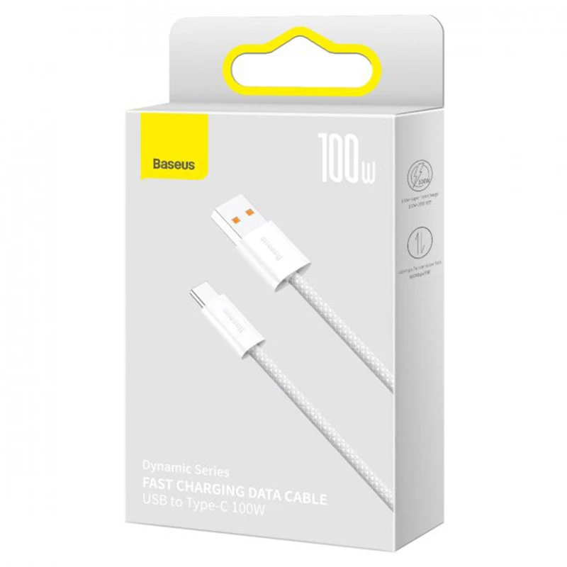 Дата кабель Baseus Dynamic Series USB to Type-C 100W (2m) (CALD00070), White 4, купить оптом с доставкой