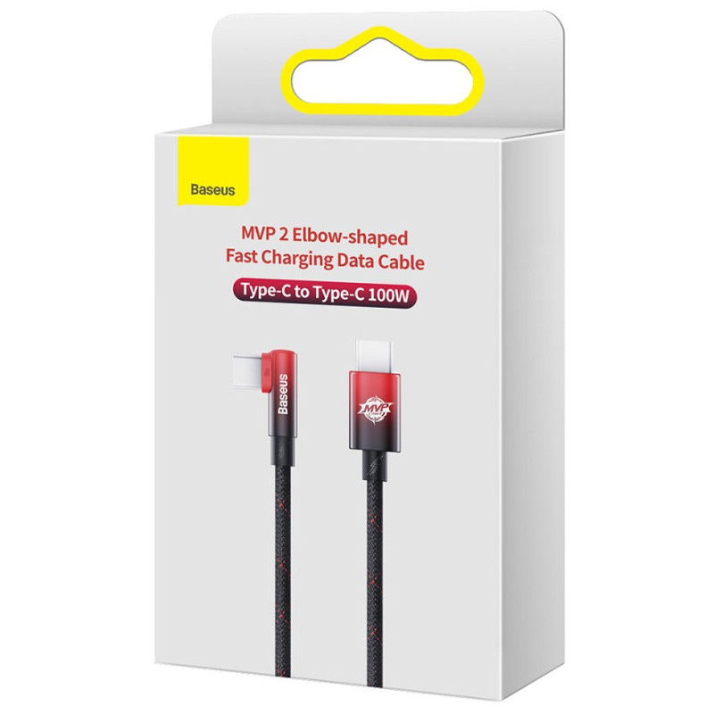 Дата кабель Baseus MVP 2 Elbow-shaped Type-C to Type-C 100W (2m) (CAVP000720) дивитися фото №6