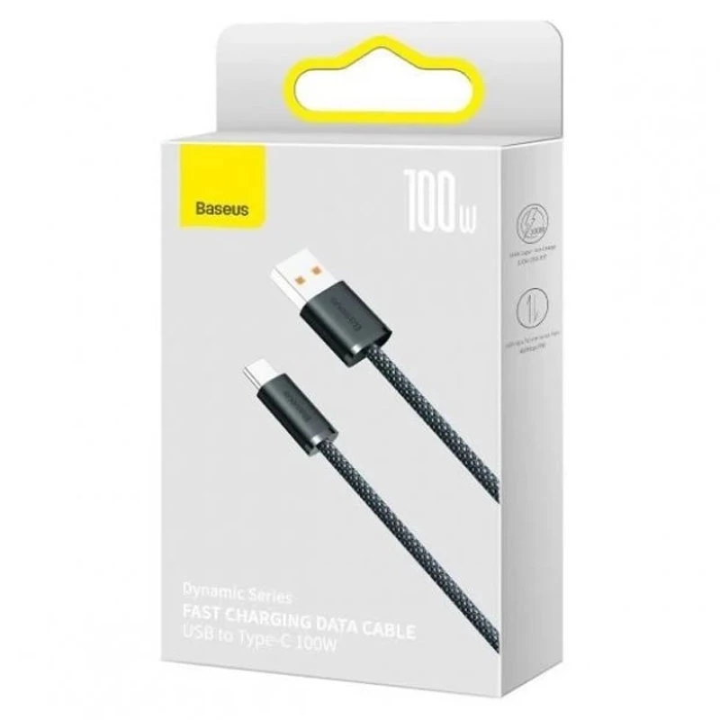 Дата кабель Baseus Dynamic Series USB to Type-C 100W (1m) (CALD000616), Slate Gray 2, купить оптом с доставкой