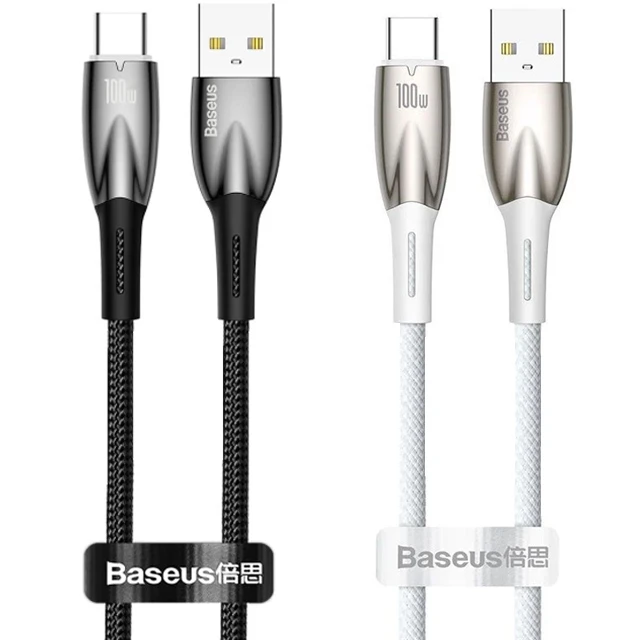 Дата кабель Baseus Glimmer Series Fast Charging Data Cable USB to Type-C 100W 1m (CADH00040), купить оптом с доставкой