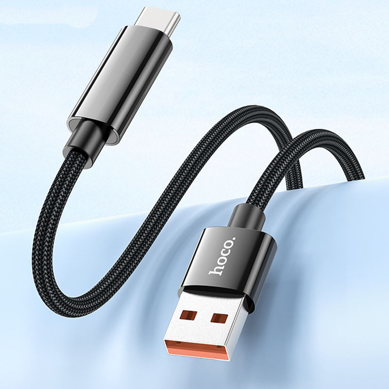 Дата кабель Hoco U125 Benefit 5A USB to Type-C (1.2m) Зображення №5 Дата кабель Hoco U125 Benefit 5A USB to Type-C (1.2m) дивитися фото №5