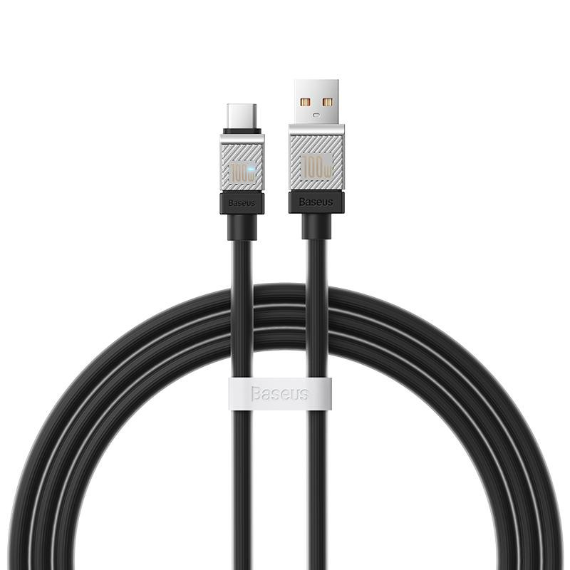 Дата кабель Baseus CoolPlay Series USB to Type-C 100W (1m) (CAKW00060), Black, купити оптом з доставкою