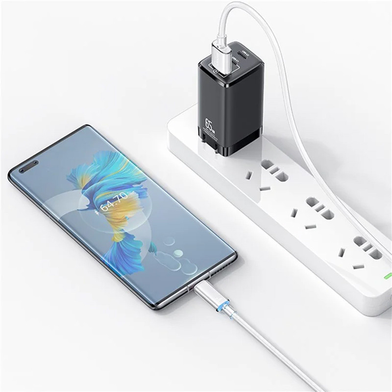 Дата кабель USAMS US-SJ658 USB to Type-C 6A Cloud Series (1.2m) Зображення №8 Дата кабель USAMS US-SJ658 USB to Type-C 6A Cloud Series (1.2m) дивитися фото №8