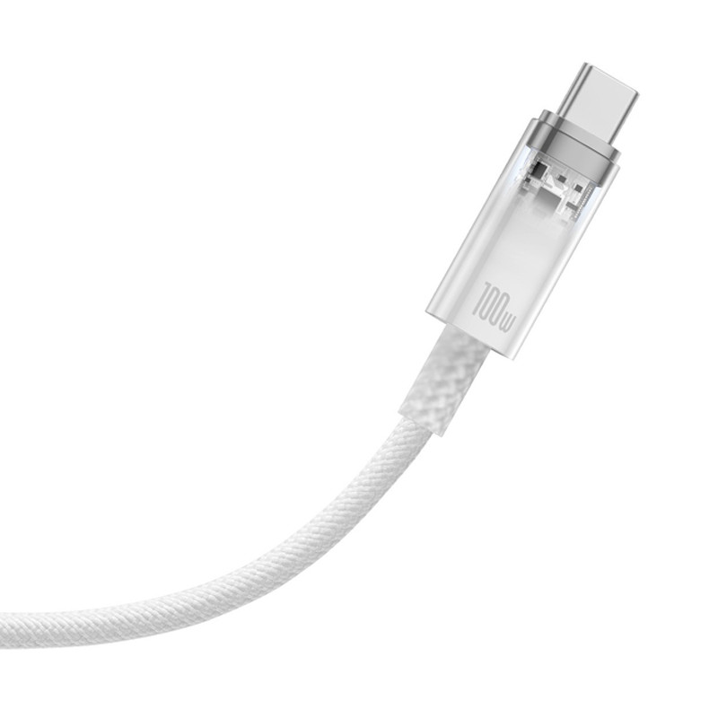 Дата кабель Baseus Explorer USB to Type-C 100W with Smart Temperature Control (1m) (CATS01040) дивитися фото №3